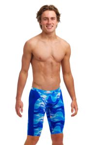 Funky Trunks Boys Dive In Training Jammers - Blue