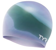 TYR Junior Tie Dye Silicone Cap - Purple