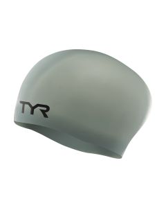 TYR Long Hair Wrinkle Free Silicone Cap - Grey