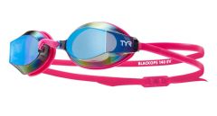 TYR Blackops 140 EV Female Fit Mirror Racing Goggles - Blue/Pink