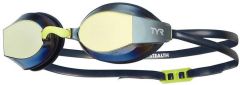 TYR Blackops 140 EV Racing Mirrored Goggle - Gold/Navy