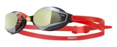 TYR Stealth X Mirror Racing Goggles - Rainbow/Red