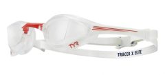 TYR Tracer X Elite Racing Goggle - White/Red/Navy