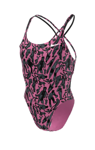 Nike Hydrastrong Multiple Print Spiderback One Piece - Pink