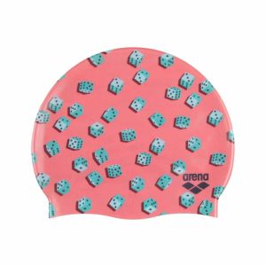 Arena HD Dices Swim Cap  - Pink Multi