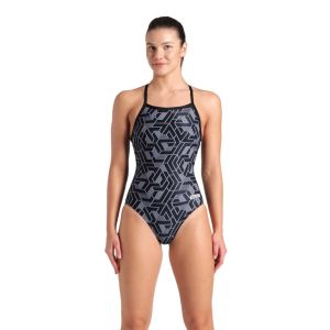 Arena Womens Escape Lightdrop Back Swimsuit - Black/Team Black