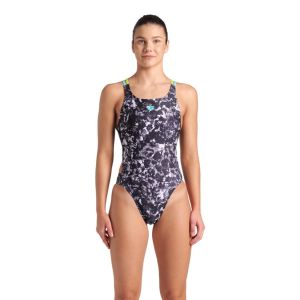 Arena Womens Rockin Swim Tech Multi Back Swimsuit - Multi/Black/Water/Soft Green