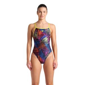 Arena Womens Energy Booster Back Swimsuit - Soft Green/Black/Multi