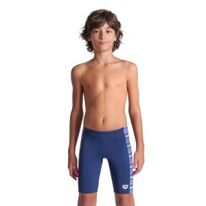 Arena Boys Racing Stripe Swim Jammer - Navy/Navy Multi