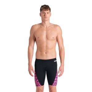 Arena Mens Printed Jammer - Black/Pink