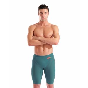 Arena Mens Powerskin Impulso Jade Aura Limited Edition Jammer - Biscay Bay/Cherry