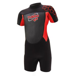 TWF Kids Turbo 2.5mm Shortie Wetsuit - Black/Red