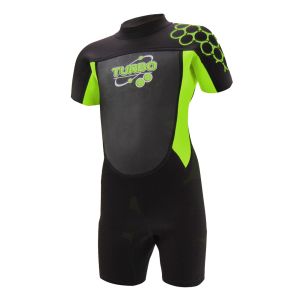 TWF Kids Turbo 2.5mm Shortie Wetsuit - Black/Green