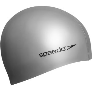 Speedo Flat Silicone Swimming Cap - Silver