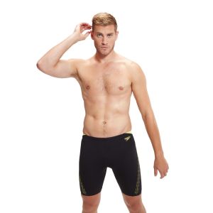 Speedo Mens Hyperboom Splice Jammer - Black/Lemon Drizzle