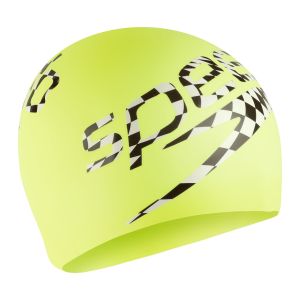 Speedo Slogan Print Swimming Cap - Green