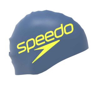 Speedo Slogan Printed Silicone Swimming Cap - Night/Safety Yellow