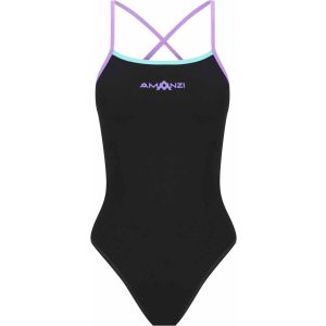 Amanzi Womens Mystic Mint Tie Back One Piece - Black/Mint