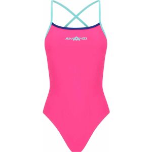 Amanzi Womens Rose Water Tie Back One Piece - Pink/Blue