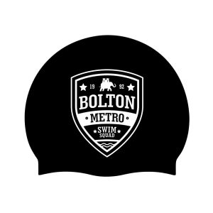 Bolton Metro Club Logo Only Swimming Cap - Black