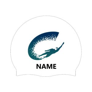 Camden Swiss Cottage SC 3pk Club Logo + Name Swimming Cap - White