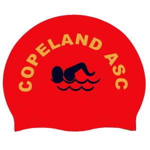 Copeland Club Logo Only Swimming Cap - Red/Yellow/Navy