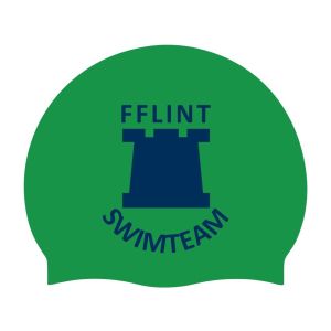 Fflint Club Logo Only Swimming Cap - Green