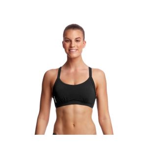 Funkita Womens Still Black Hold Steady Crop Top - Black