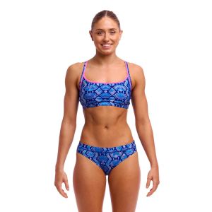 Funkita Ladies Blue Viper Sports Top - Blue/Multi