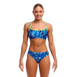 Funkita Ladies Wing Streak Sports Top - Blue