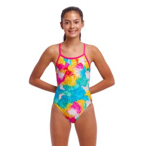 Funkita Girls Cloudy Colours Single Strap One Piece Swimsuit - Multi