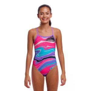 Funkita Girls Sweetest Swirl Single Strap One Piece Swimsuit - Multi