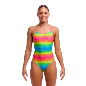 Funkita Ladies Melting Mayhem Diamond Back One Piece Swimsuit - Multi