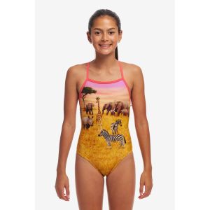 Funkita Girls Circle Of Life Strapped In One Piece Swimsuit - Multi
