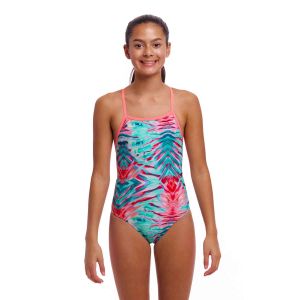 Funkita Girls Ripple Reflect Strapped In One Piece Swimsuit - Multi