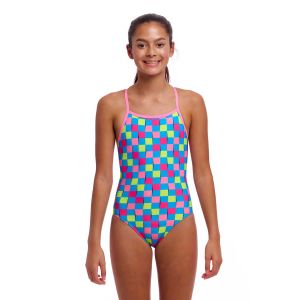 Funkita Girls Post It Tie Me Tight One Piece Swimsuit - Multi