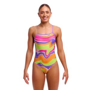 Funkita Ladies Colour Contour Tie Me Tight One Piece Swimsuit - Multi