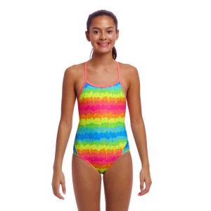 Funkita Girls Melting Mayhem Twisted One Piece Swimsuit - Multi