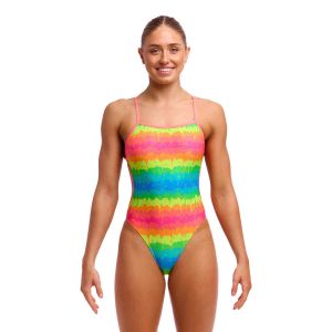 Funkita Ladies Melting Mayhem Twisted One Piece Swimsuit - Multi