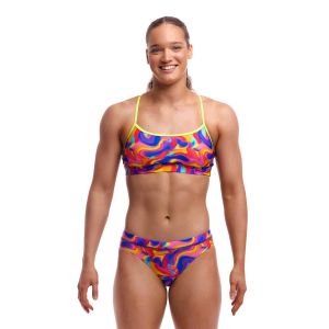 Funkita Ladies Summer Swirl Swim Crop Top - Multi