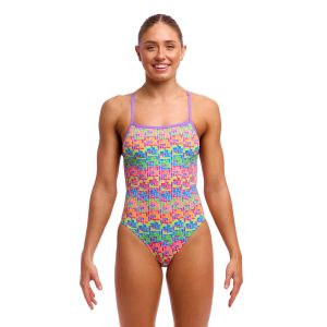 Funkita Ladies Jig Jag Single Strength One Piece Swimsuit - Multi
