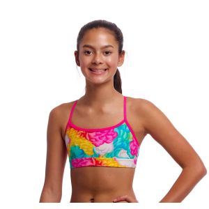 Funkita Girls Cloudy Colours Crop Top - Multi