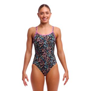 Funkita Ladies Copper Cluster Diamond Back Secure One Piece Swimsuit - Multi