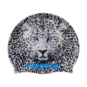 Funkita White Walker Swim Cap - White/Black