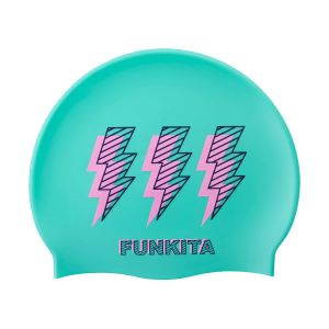 Funkita Zip Zap Swim Cap - Green/Pink