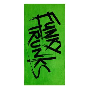 Funky Trunks Tagged Green Cotton Jacquard Towel - Green/Black