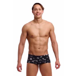 Funky Trunks Mens Eye Spy Classic Trunk - Black/White