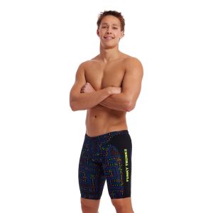 Funky Trunks Mens Chomp Chomp Training Jammer - Black/Multi