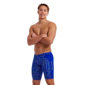 Funky Trunks Mens Much Munchies Training Jammer - Blue/Multi