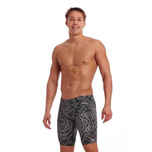 Funky Trunks Mens Space Signals Training Jammer - Black/White